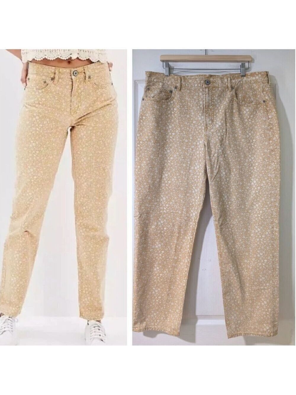 NWT AE | 90s Straight Leg Jeans in Yellow Floral (18/34)